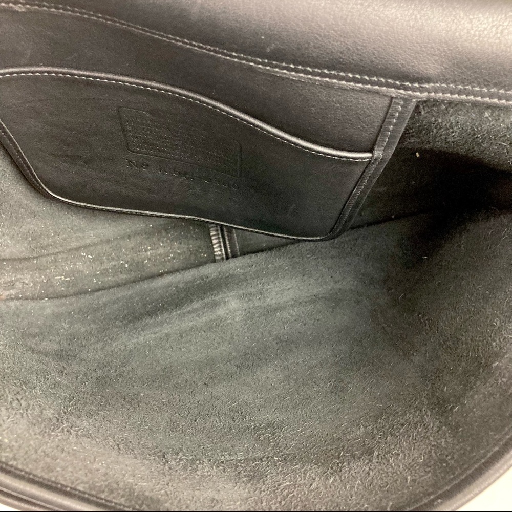 Coach Black Leather Messenger Bag with Gold Hardware - Picture 5 of 9
